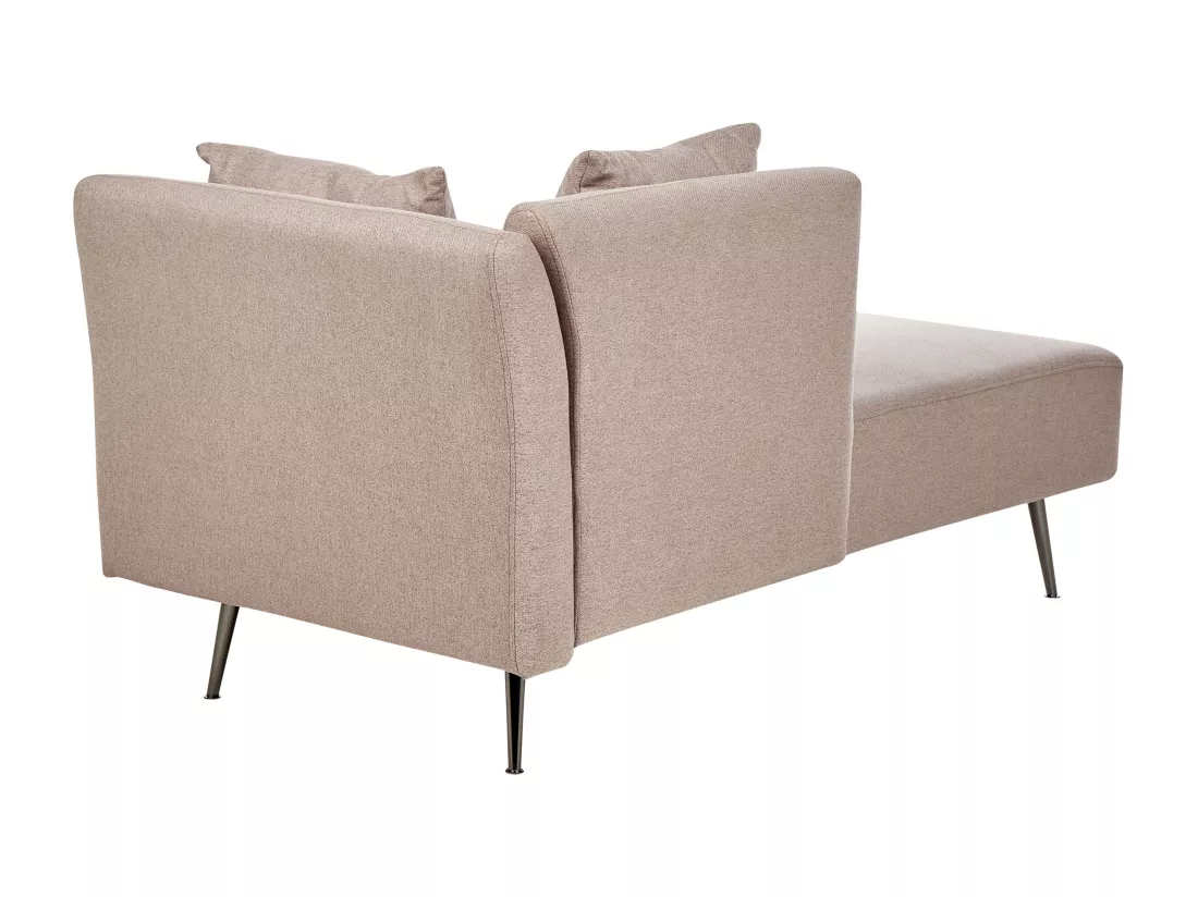 Divan côté droit en tissu marron clair RIOM