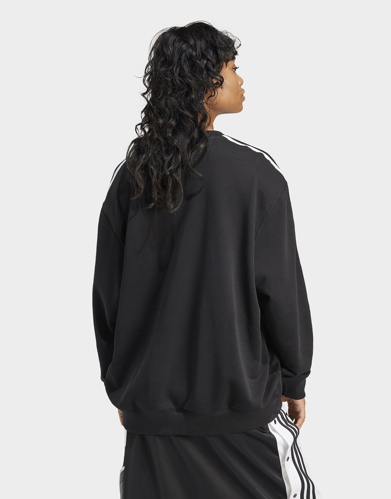 adidas Originals Sweat-shirt col rond oversize 3 bandes