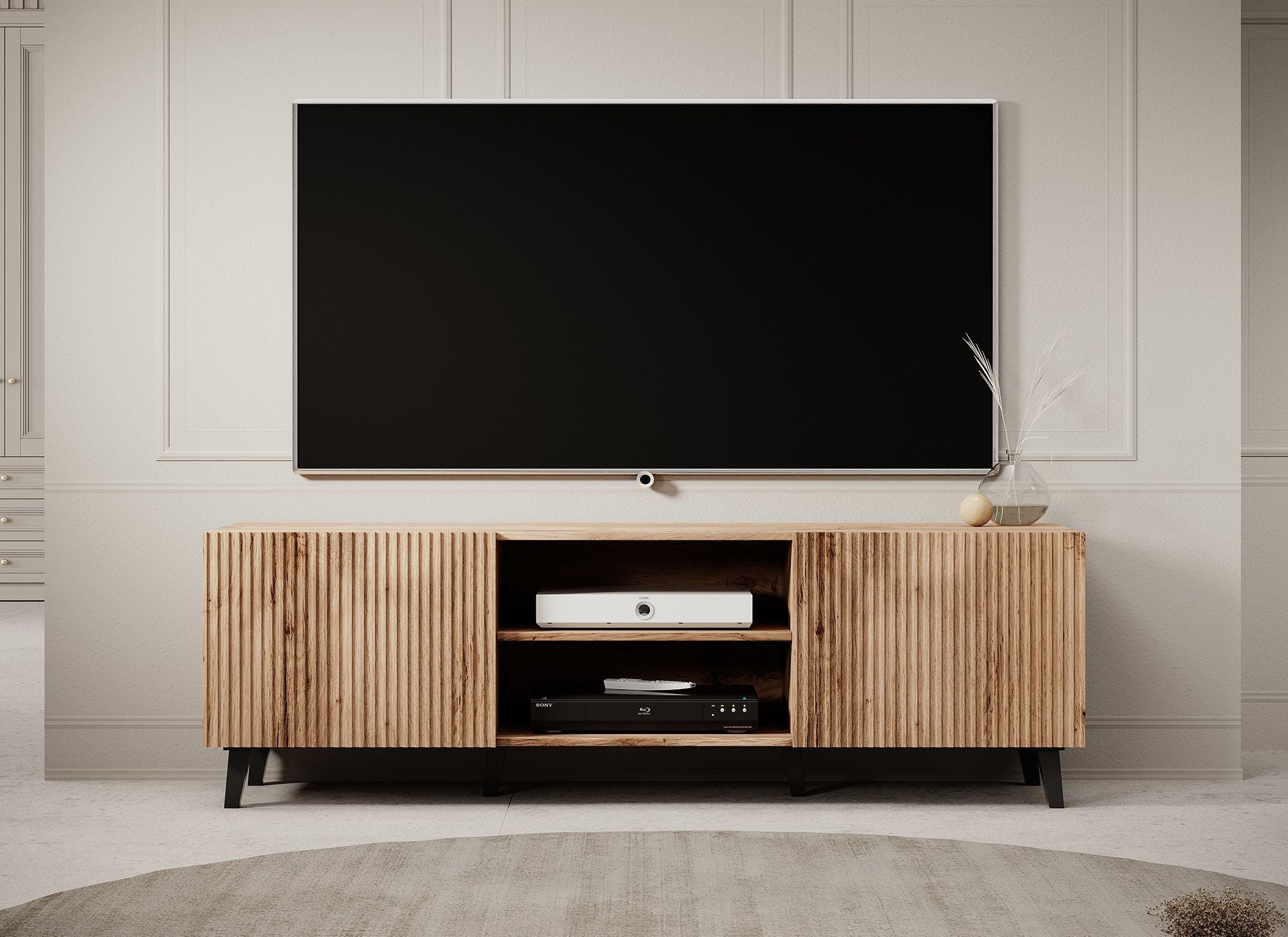 Meubella - TV-Meubel Vintar - Eiken - 150 cm