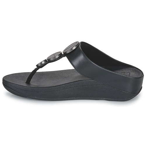 FitFlop - HALO METALLIC-TRIM TOE-POST SANDALS - Noir