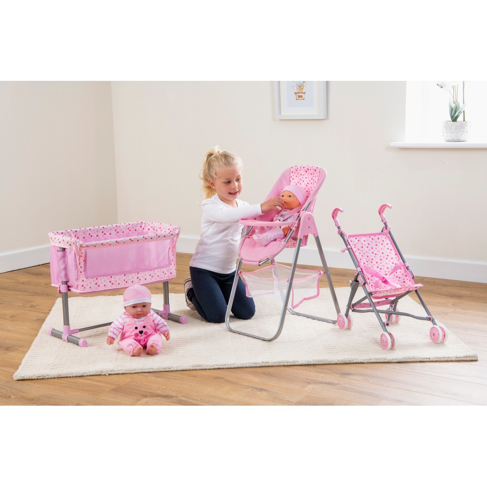 Dolls Beside Me Crib Spot Print