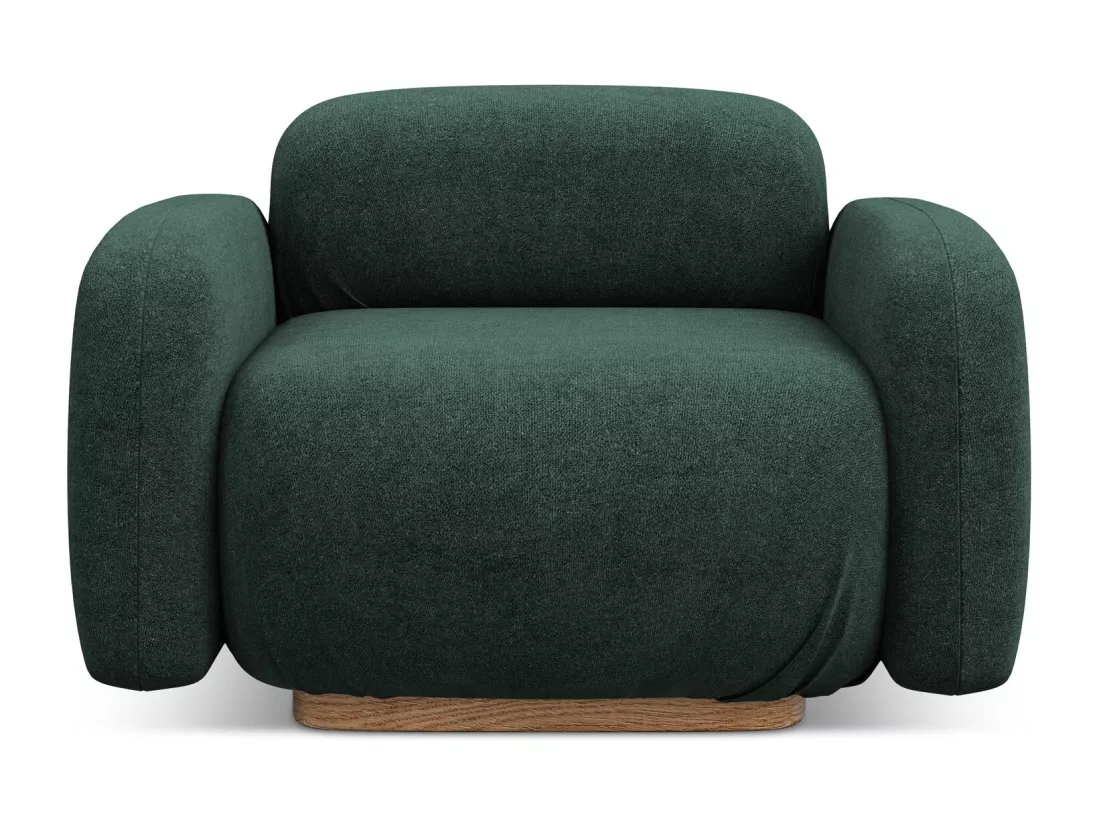 Fauteuil en Bouclé - bouteille verte - AILANI