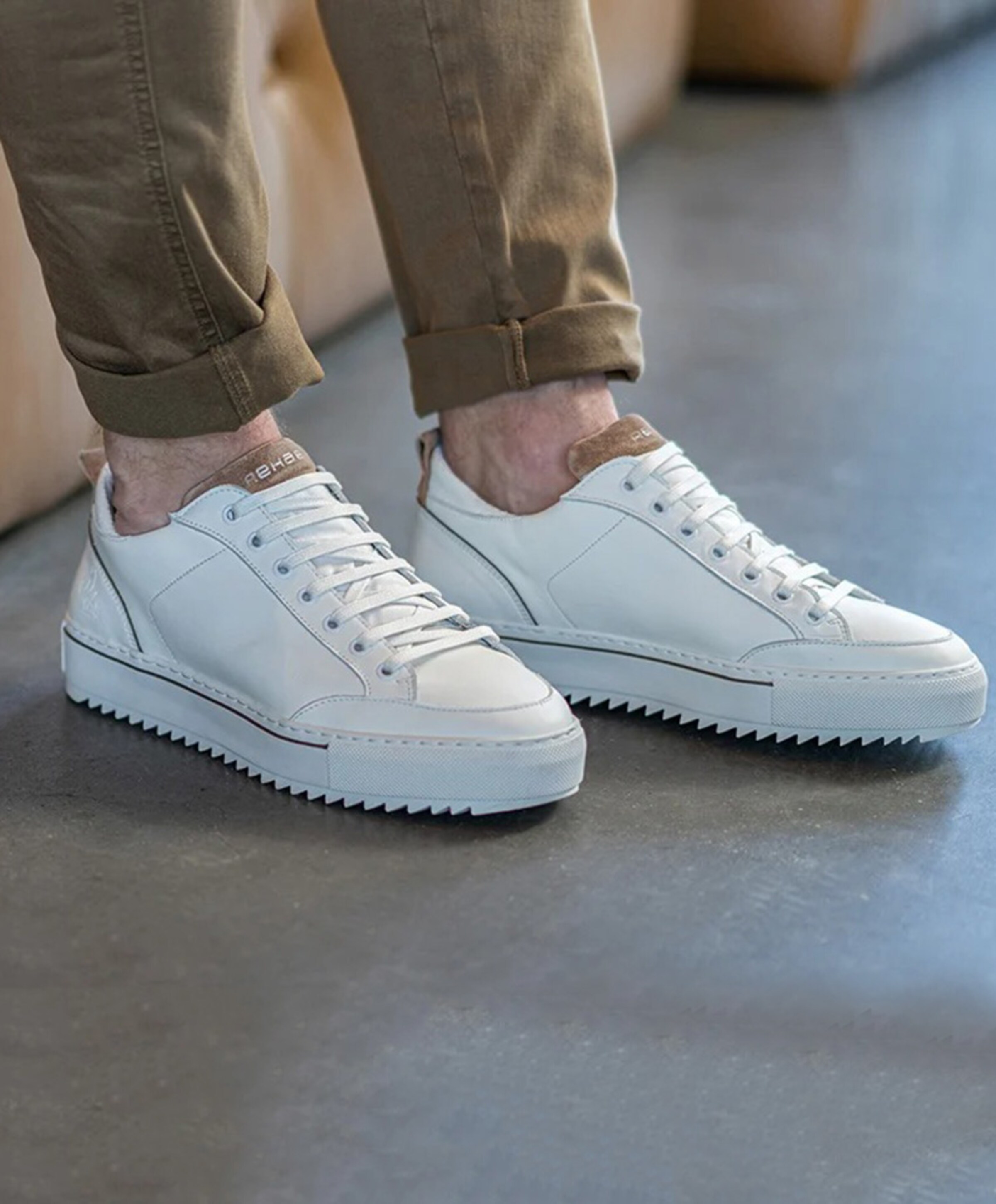 Rehab Crash lthr heren sneakers wit