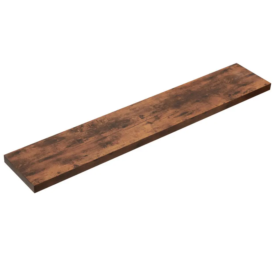 ACAZA Boekenplank van 140 cm lang - industrieel Design - Vintage bruin