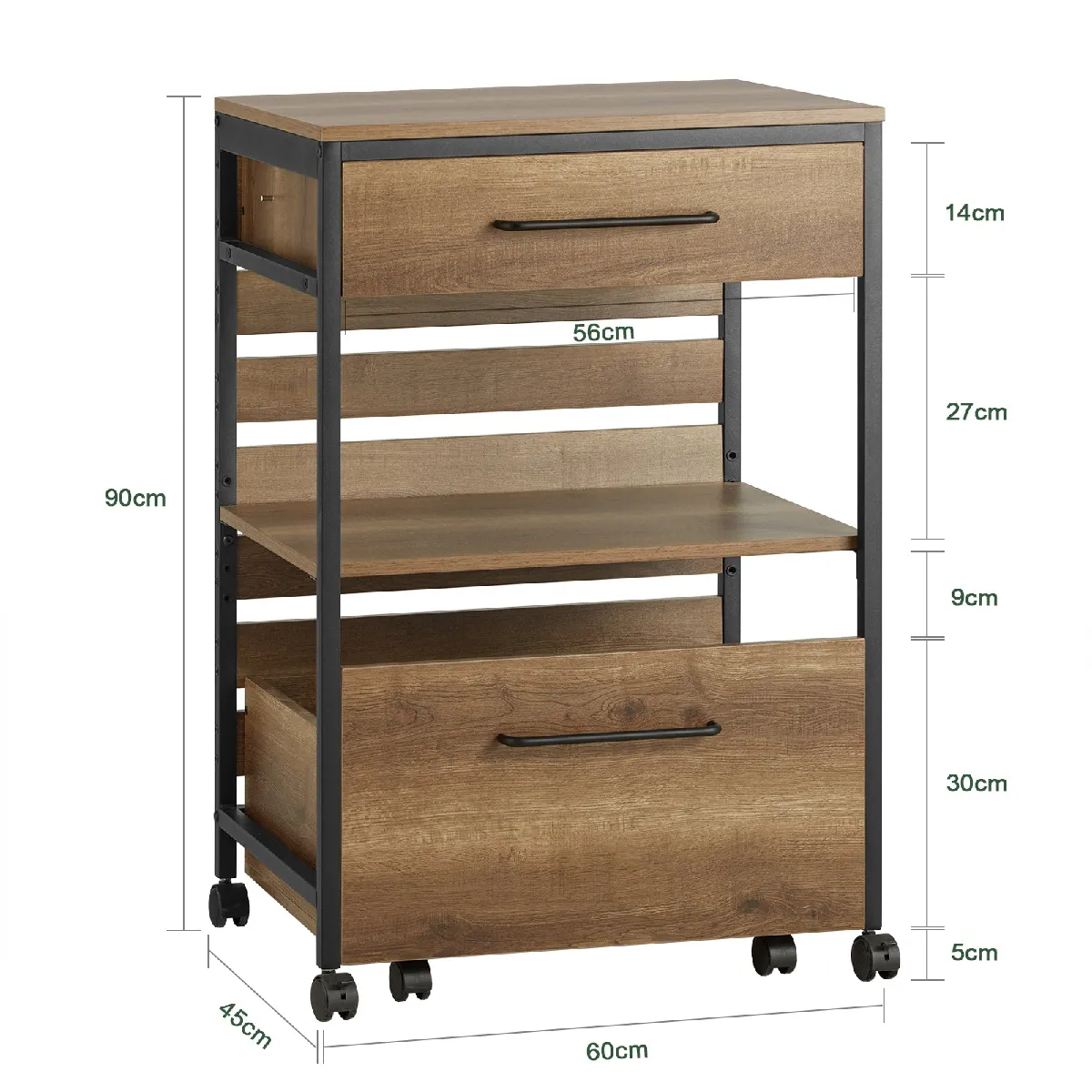 SoBuy FKW118-PF Desserte de Cuisine Roulante