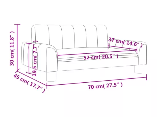 Canapé pour enfants taupe 70x45x30 cm tissu