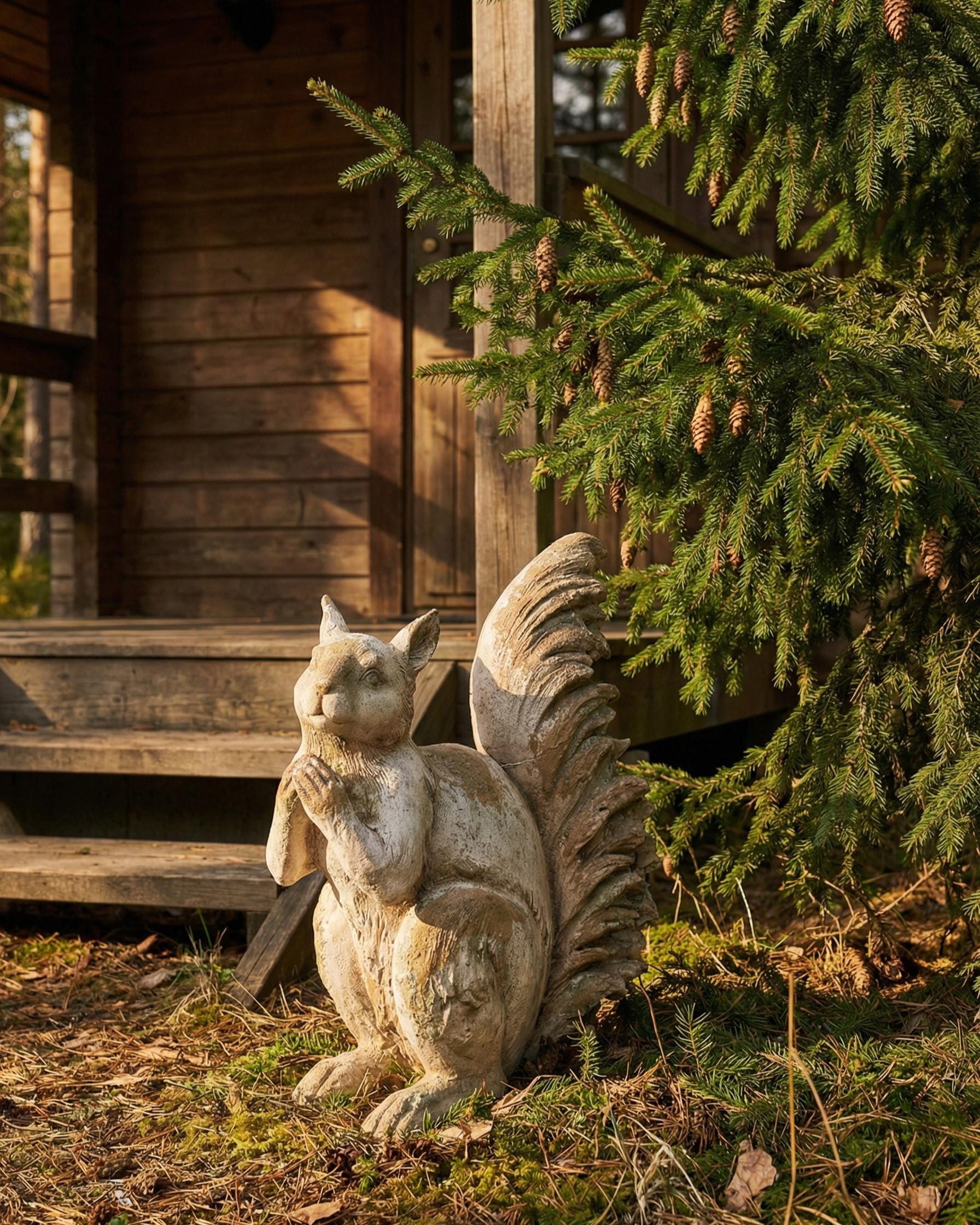 Tuinbeeld TURSI Eekhoorn Beige