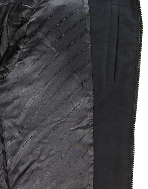 Karl Lagerfeld - BOUCLE PUFFER JACKET Negro / Blanco