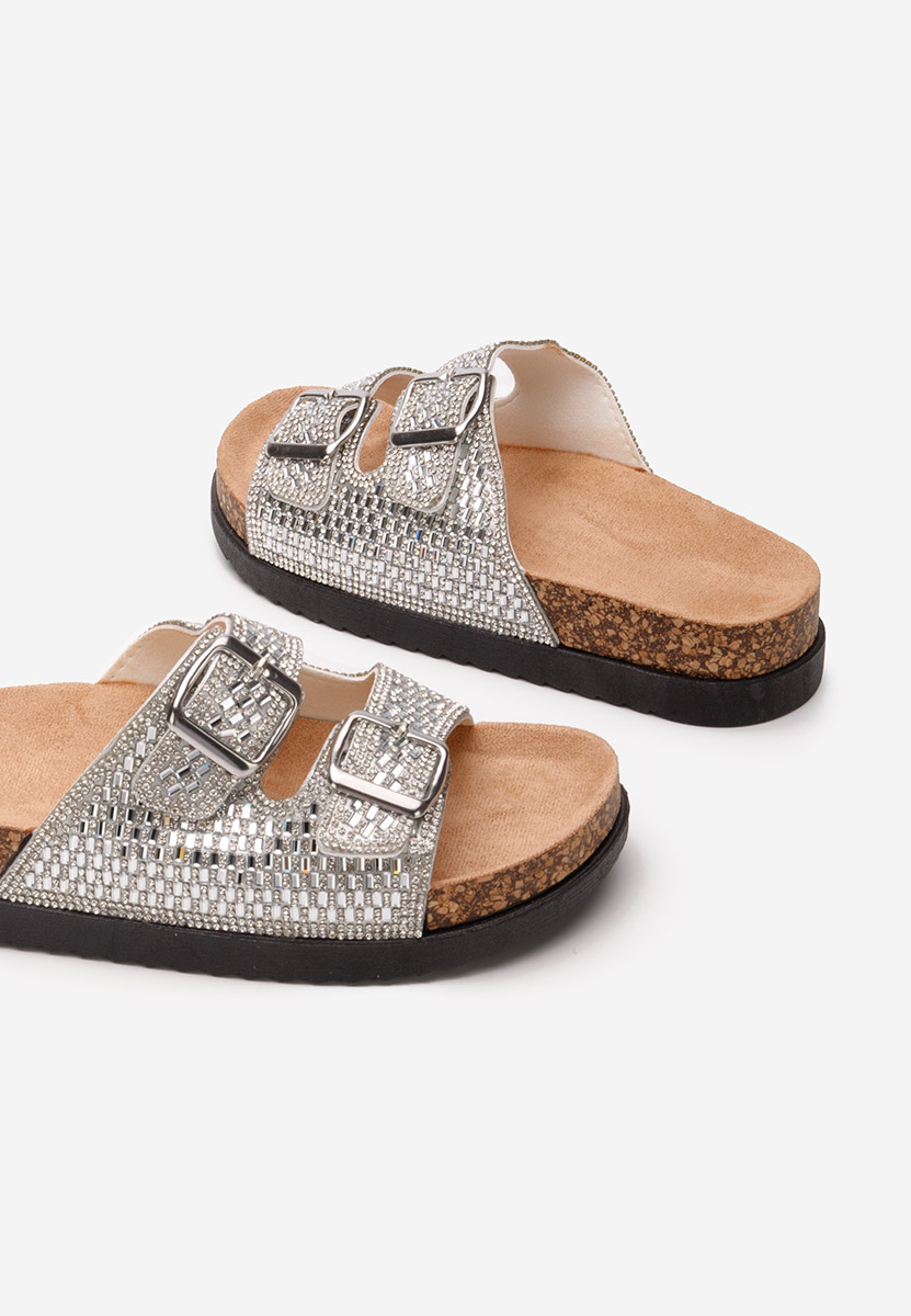 Mules plates femme argent Amarissa
