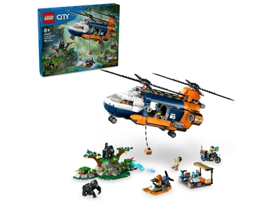 LEGO Jungleonderzoekers: helikopter bij de basis (60437)