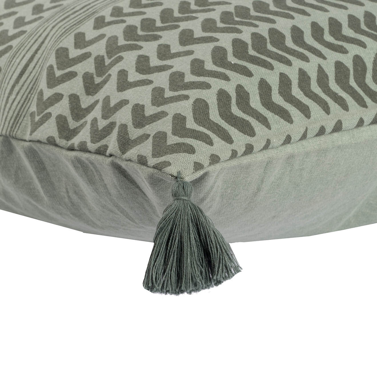 Febronie Housse de coussin Zanzibar verte - 50x50 cm