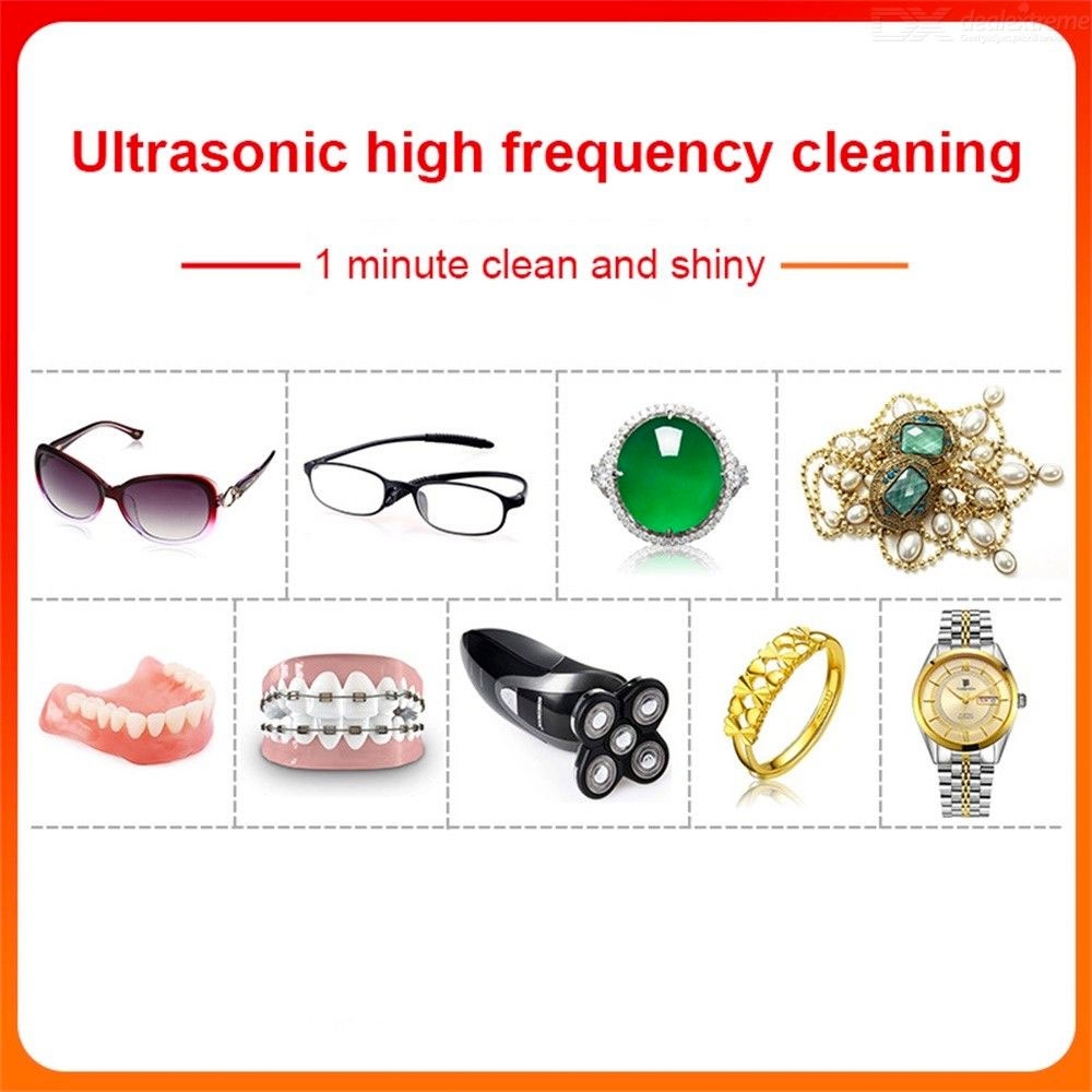 Ultraschall Reinigungsgerät Ultrasonic Cleaner LCD Display für Schmuck / Brillen / Uhren