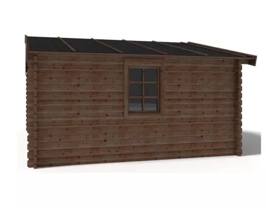 Abri de jardin en bois - 20m2 - 5x4m - Traité - Ep. 45mm - Couleur: marron - DOM376 - ALTANKA