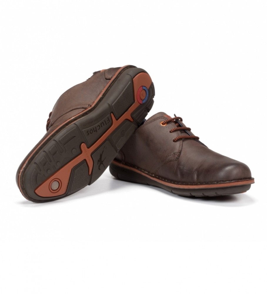 Sapatos Fluchos Alfa F0700 em couro marrom