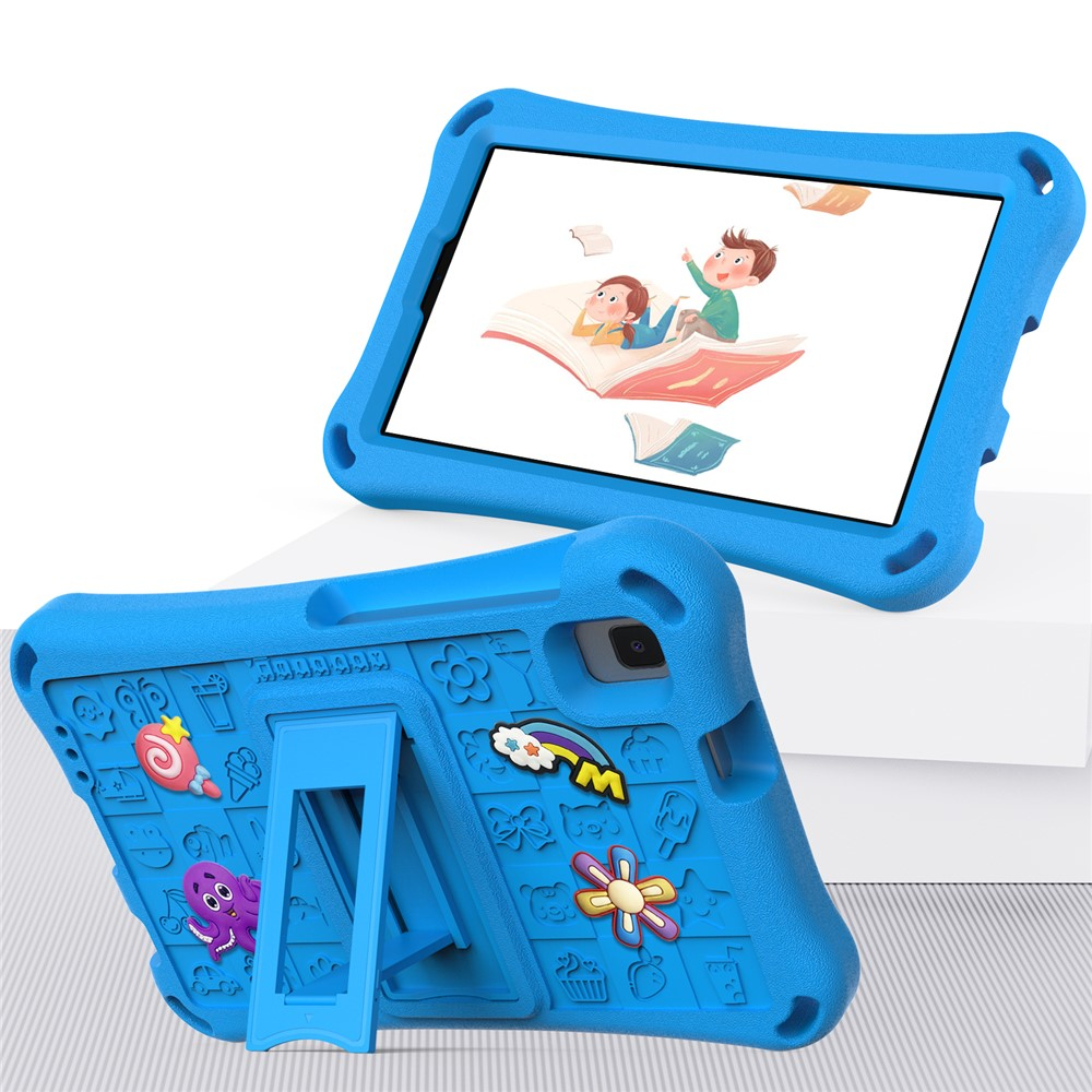 Samsung Galaxy Tab A11 / A9 Stossfeste Kinder Schaumstoff Hülle mit Griff   Kickstand   Schultergurt - Blau