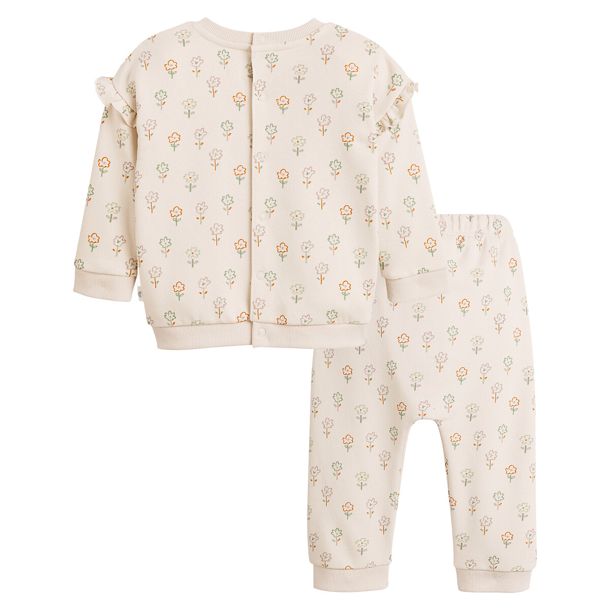 COLEÇÃO LA REDOUTE<br>Conjunto de 2 peças, moletom com capuz e calça de moletom fleece