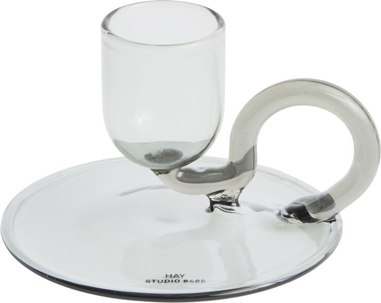 Hay Tiny Candleholder-Curved-Grey