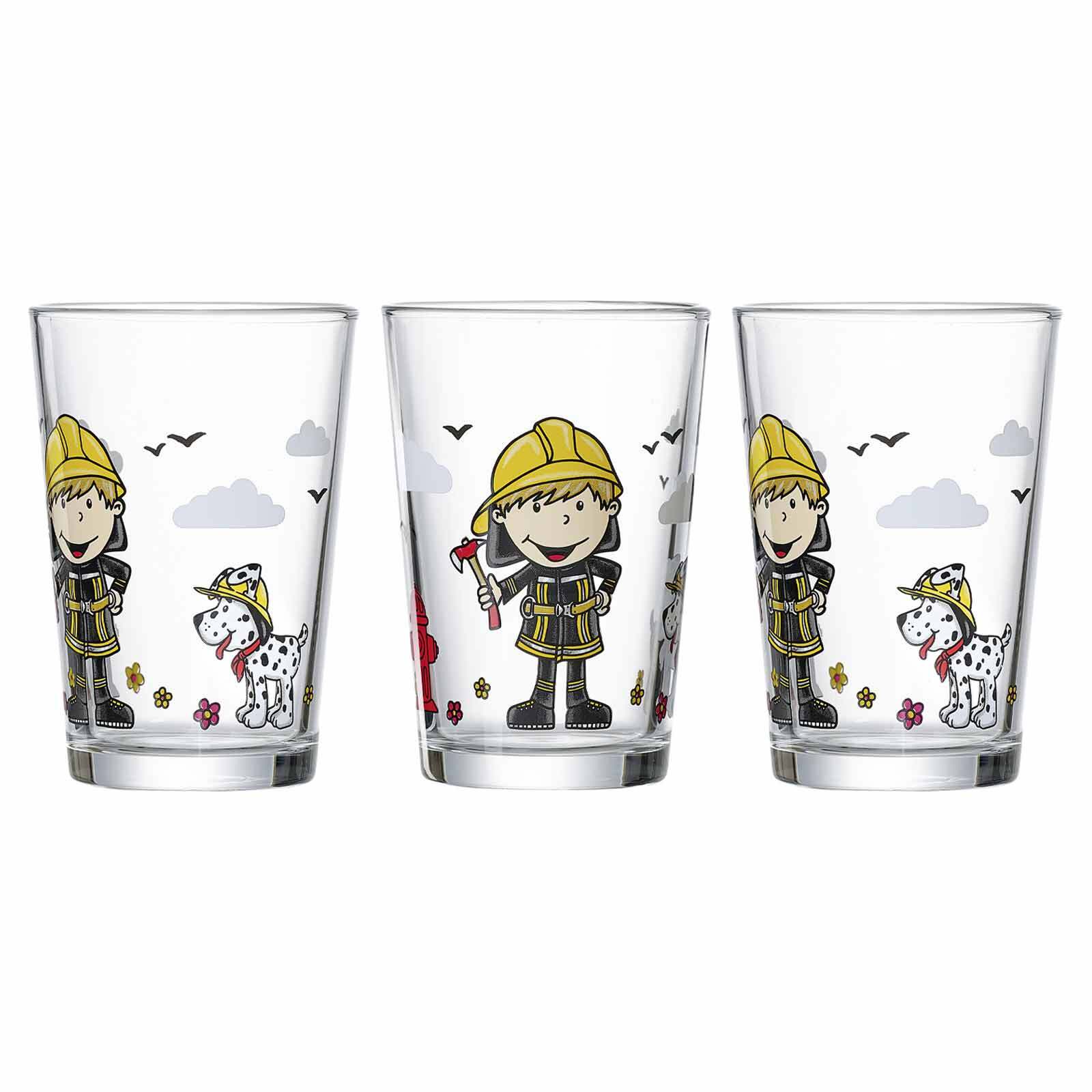 Ritzenhoff & Breker Kindergläser Feuerwehrmann Bernie 205 ml 3er Set