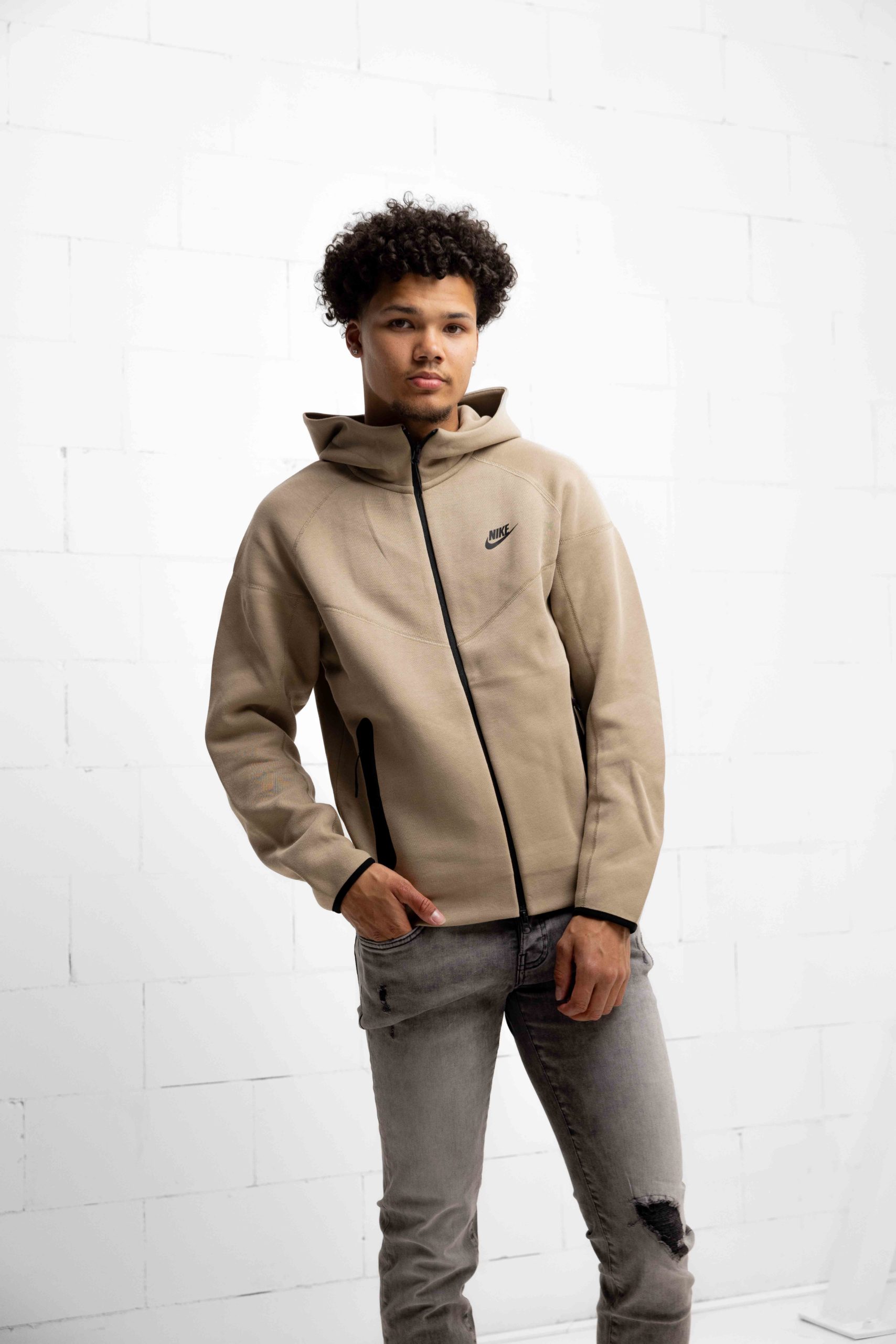 Nike Tech Fleece Trainingsjack Heren Bruin