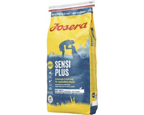 Josera SensiPlus droog hondenvoer met eend, 12,5 kg, milde voeding voor gevoelige honden