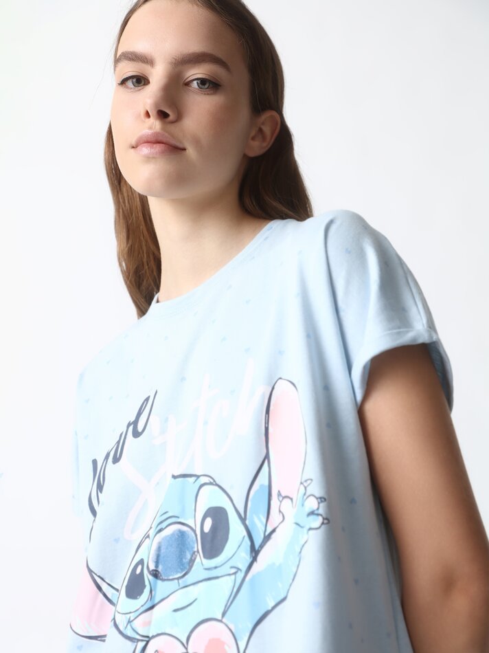 Camisola Stitch ©DS - Azul Claro