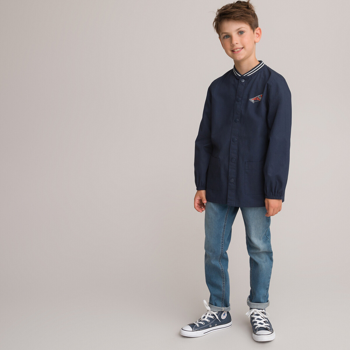 COLEÇÕES LA REDOUTE<br>Avental com botões de pressão, gola Teddy
