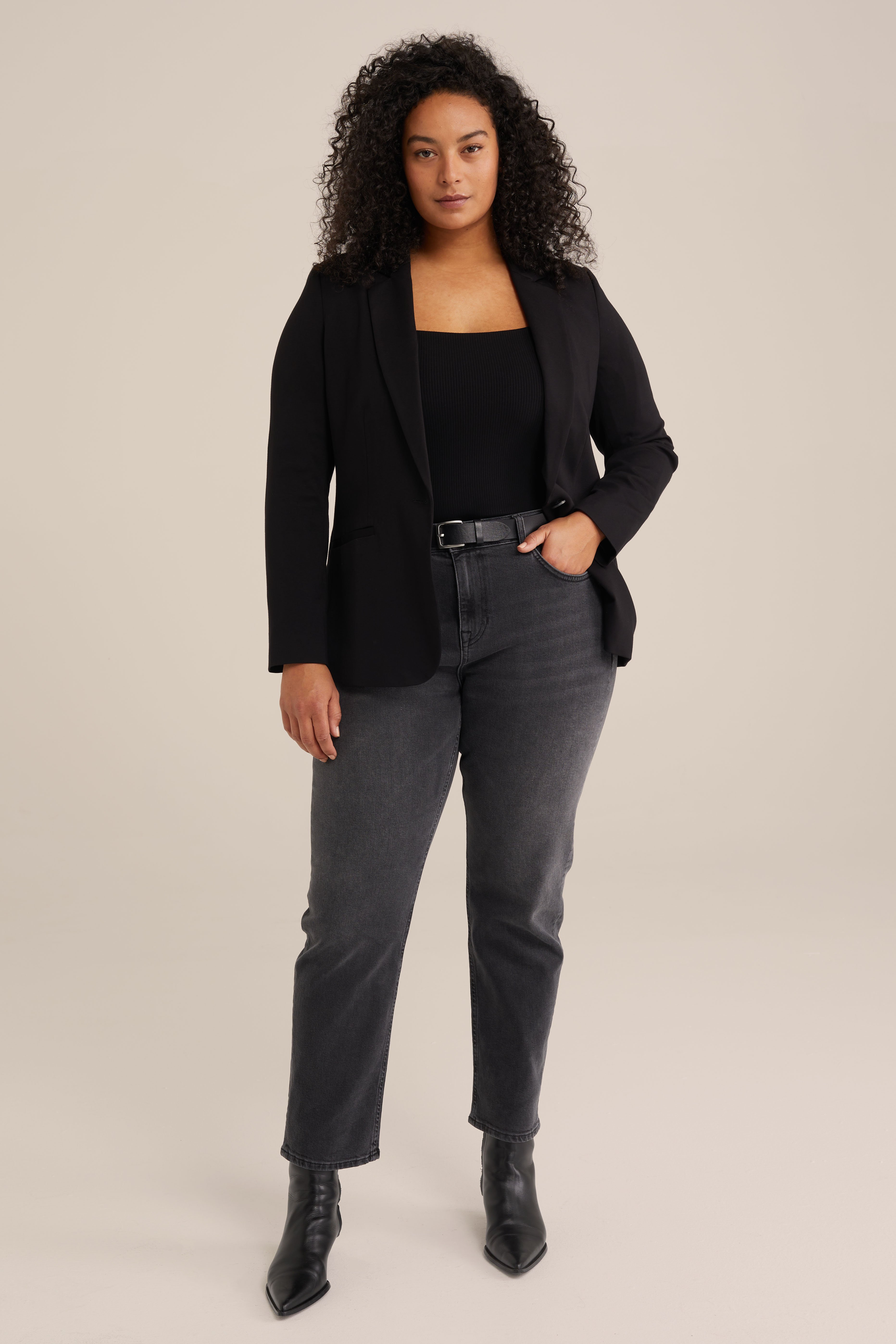 boyfriend jeans - Curve Blue Ridge Donkergrijs