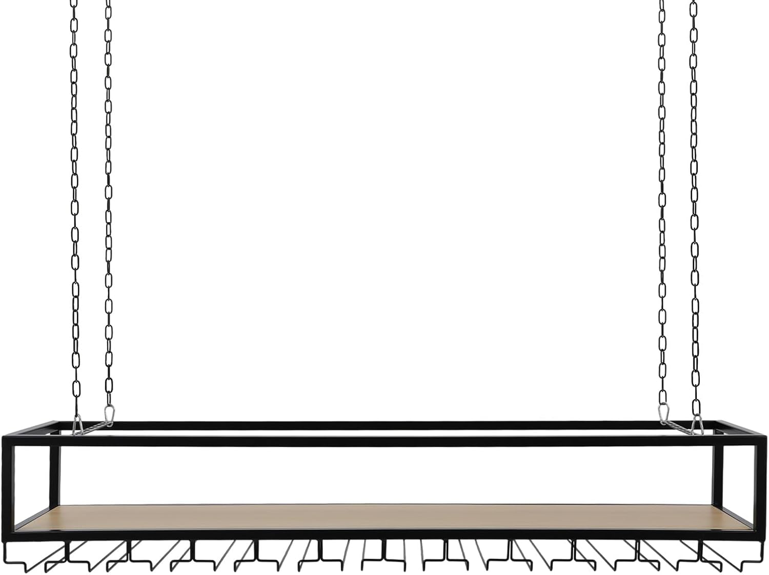 120cm Verstellbarer Industrieller Hängender Weinflaschenhalter Mit Glashalter & Regal Hängendes Weinglasregal Weinregal mit und Regal, Verstellbarer Industrieller Hängender,für Weinschränke zu Hause,