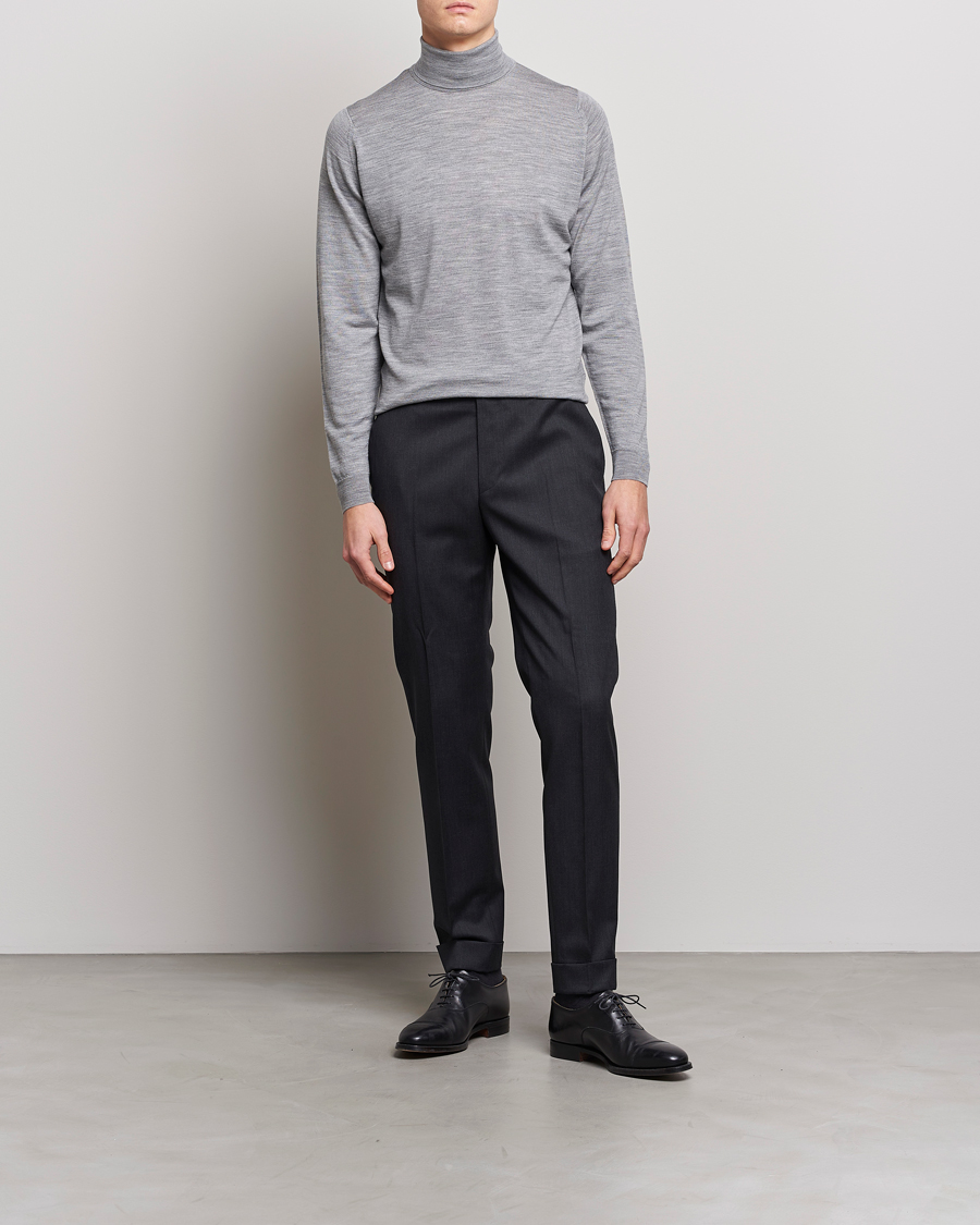 John Smedley Cherwell Extra Fine Merino Rollneck Silver
