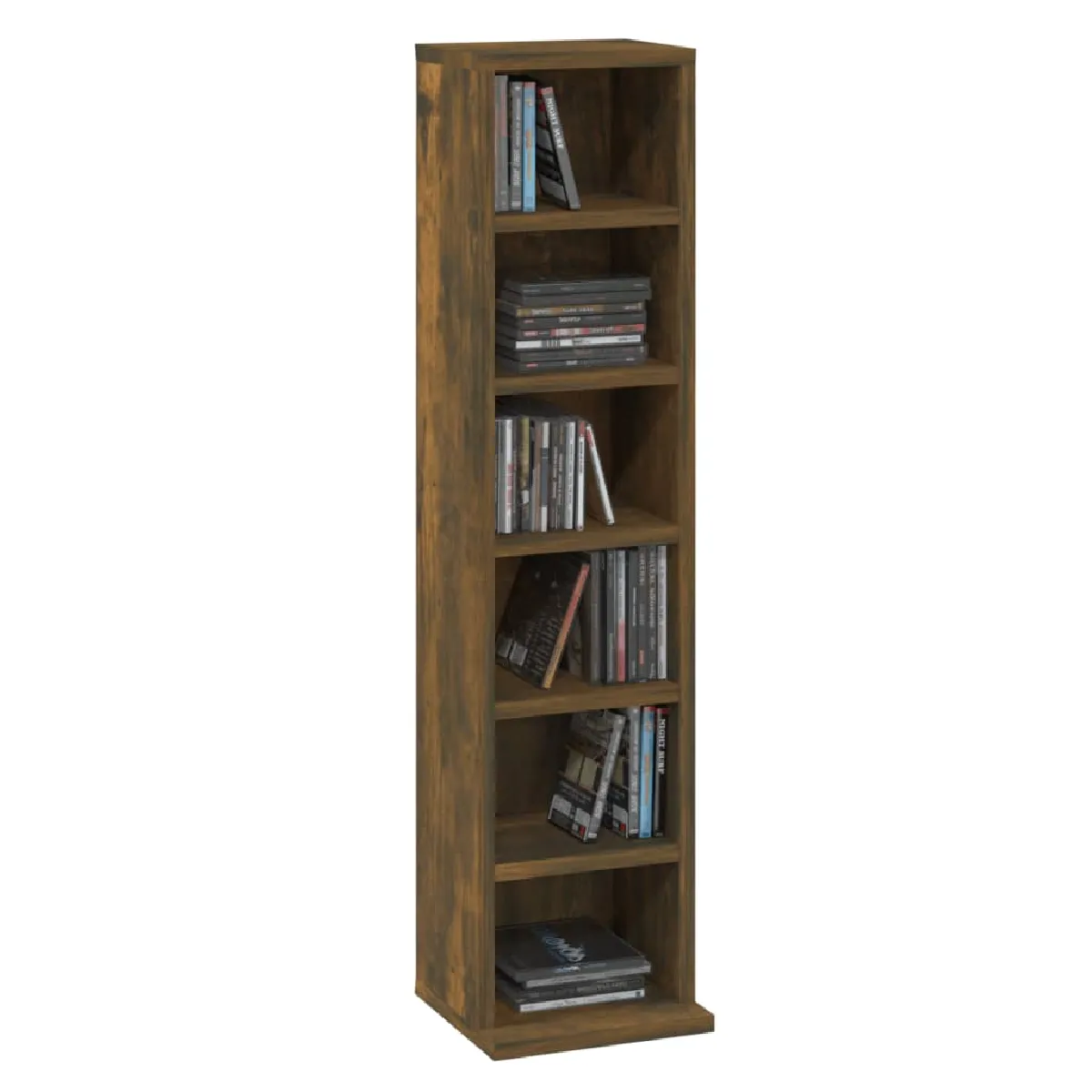 vidaxl Armoire à CD - Chêne fumé