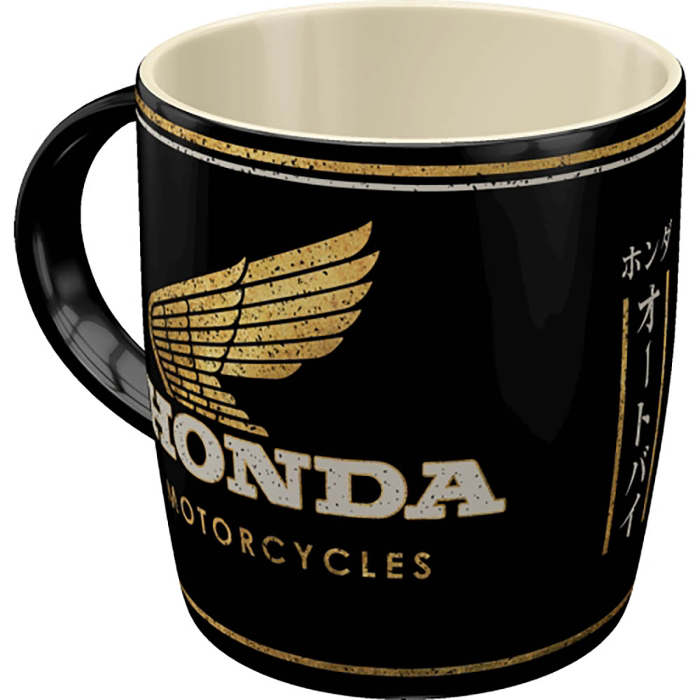 nostalgic art - Mug Honda MC - Motorcycles Gold Noir / Or