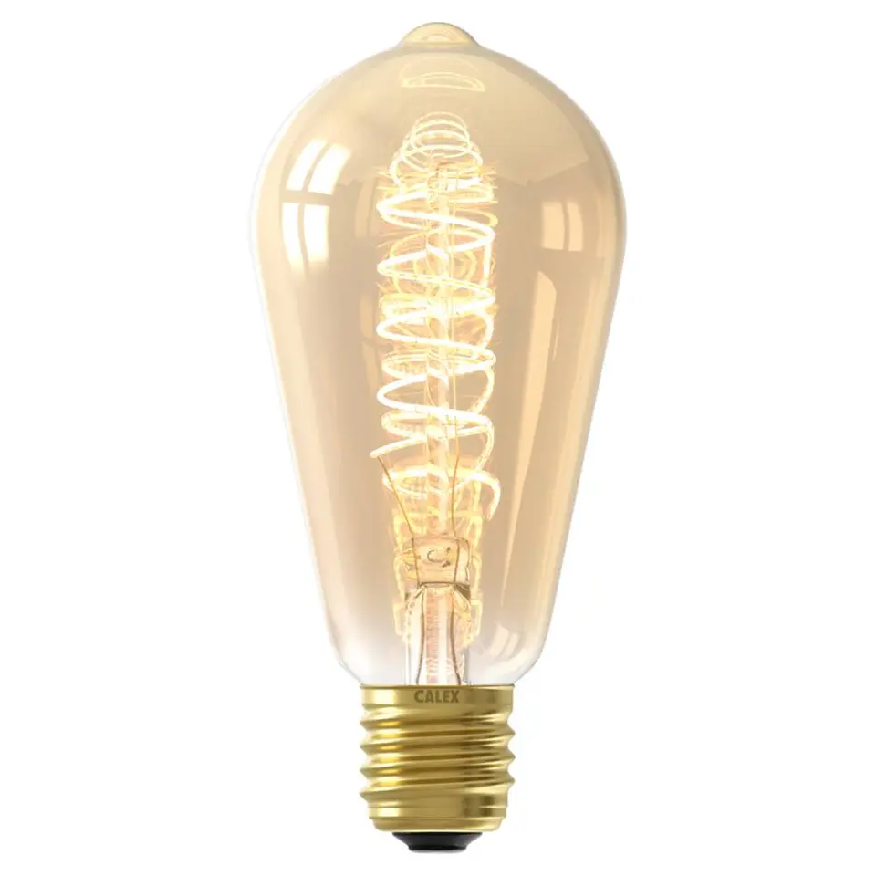 Calex LED rustieklamp - goudkleur - E27 - 5.5W - 470LM - 3steps dimbaar