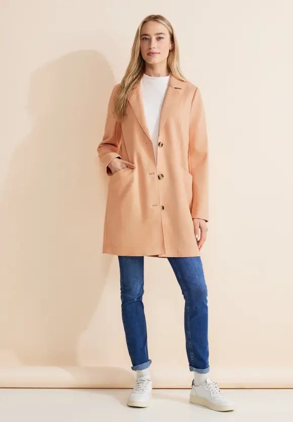 Cosy Übergangsmantel - soft apricot