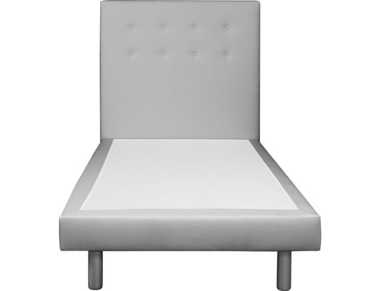 CONCEPT1 - Lit déco Cannes 90x190cm gris clair
