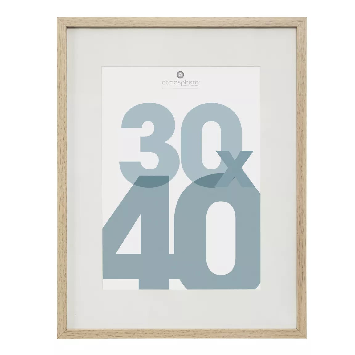 Cadre photo bois mural (30 x 40 cm) Manu Naturel