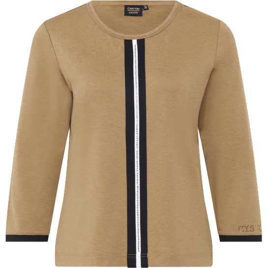 Canyon 3/4 Arm T-Shirt Damen camel
