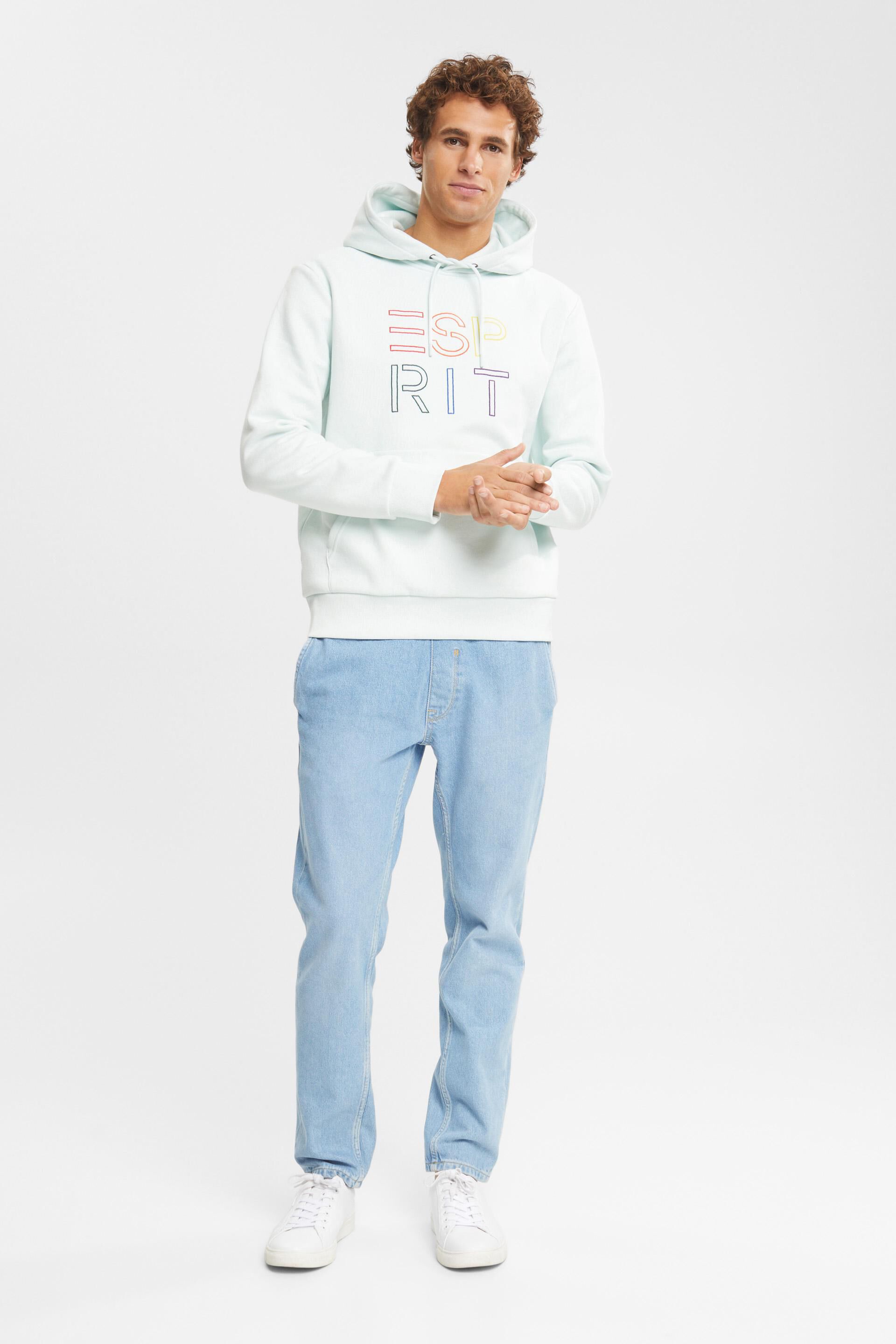 En matière recyclée le sweat à capuche à logo brodé