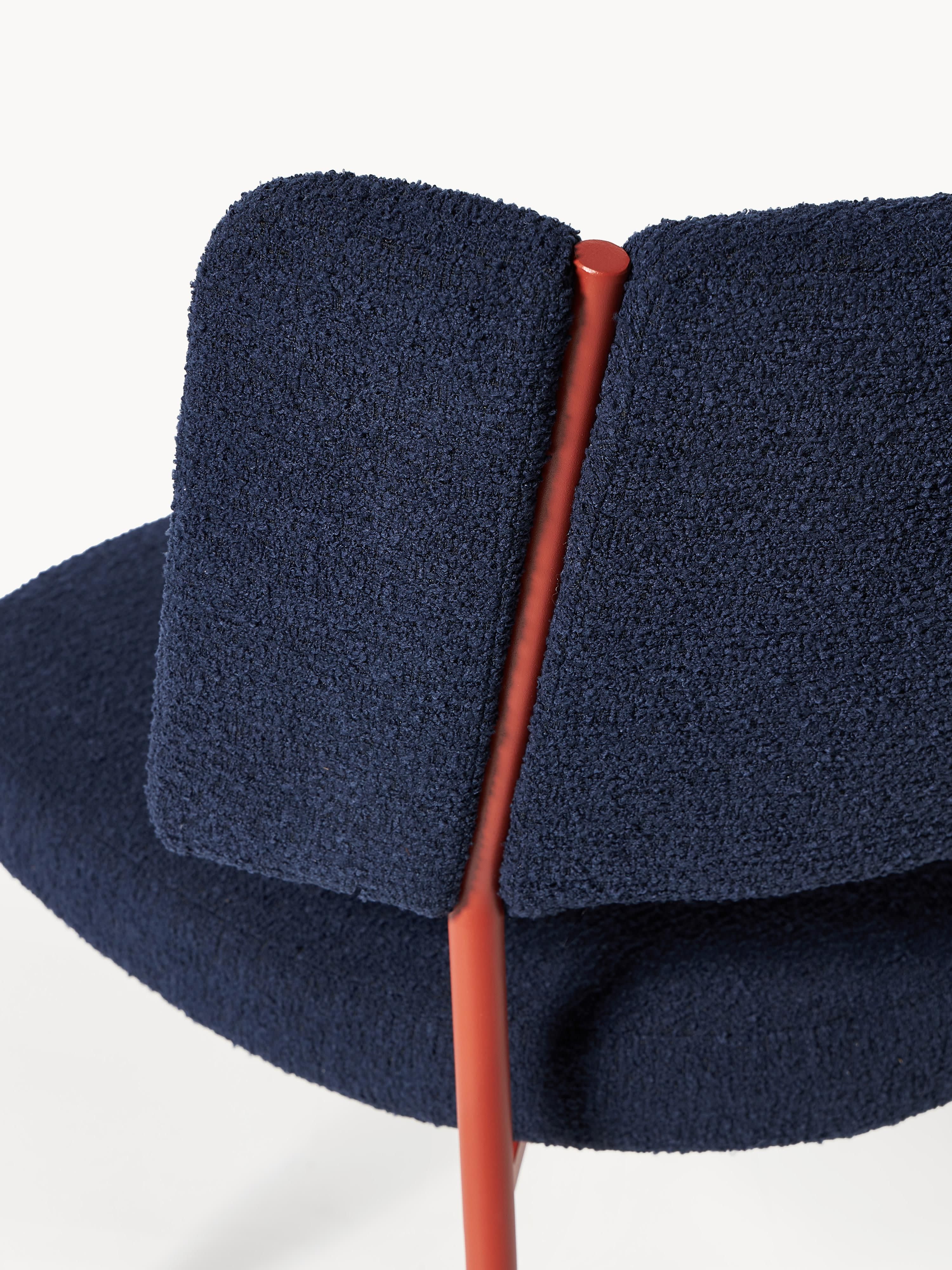 Bouclé gestoffeerde stoelen Samantha, 2 stuks
