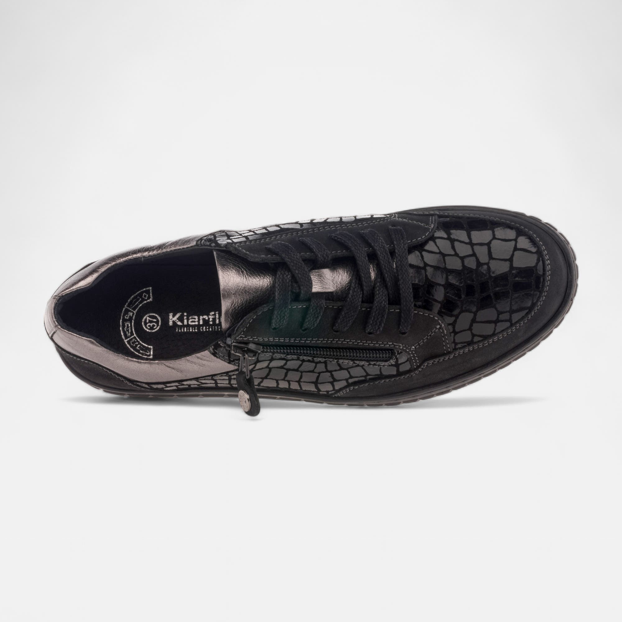 Derbies pieds sensibles Femme en cuir noir