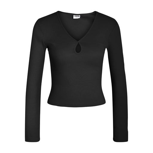 Noisy May Maya Langærmet Bluse, Sort, XS