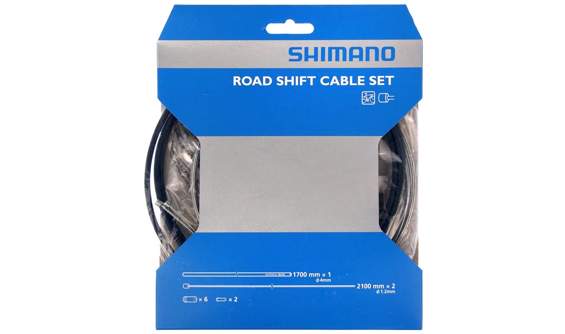 Shimano gearkabelsæt road sort PFTE 1700mm strømpe