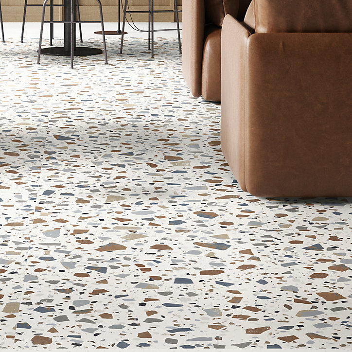 Carrelage sol et mur blanc mat Trend-Deco 90 x 90 cm