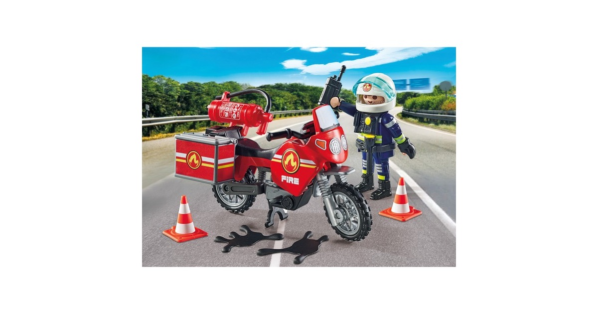 PLAYMOBILAction Heroes - Brandweer op de plaats van het ongeval Constructiespeelgoed  (71466)