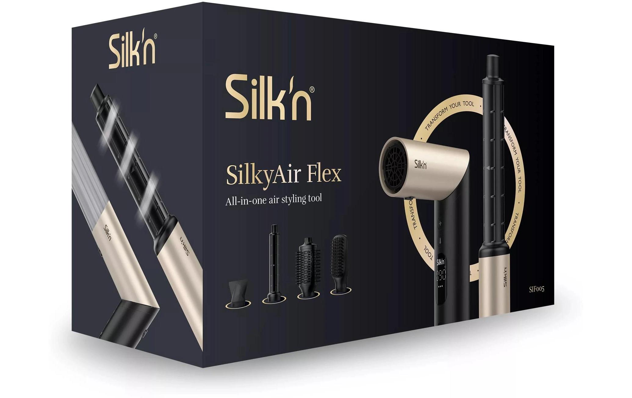 Haartrockner und Multistyler SilkyAir Flex<br>Föhn und 5 in 1 Stylinggerät