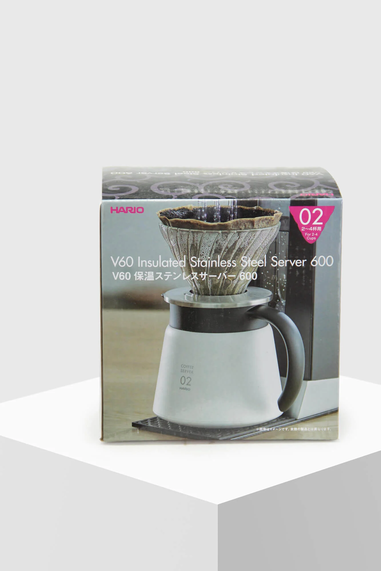 Hario V60 02 Isolierkanne PLUS weiß 600ml