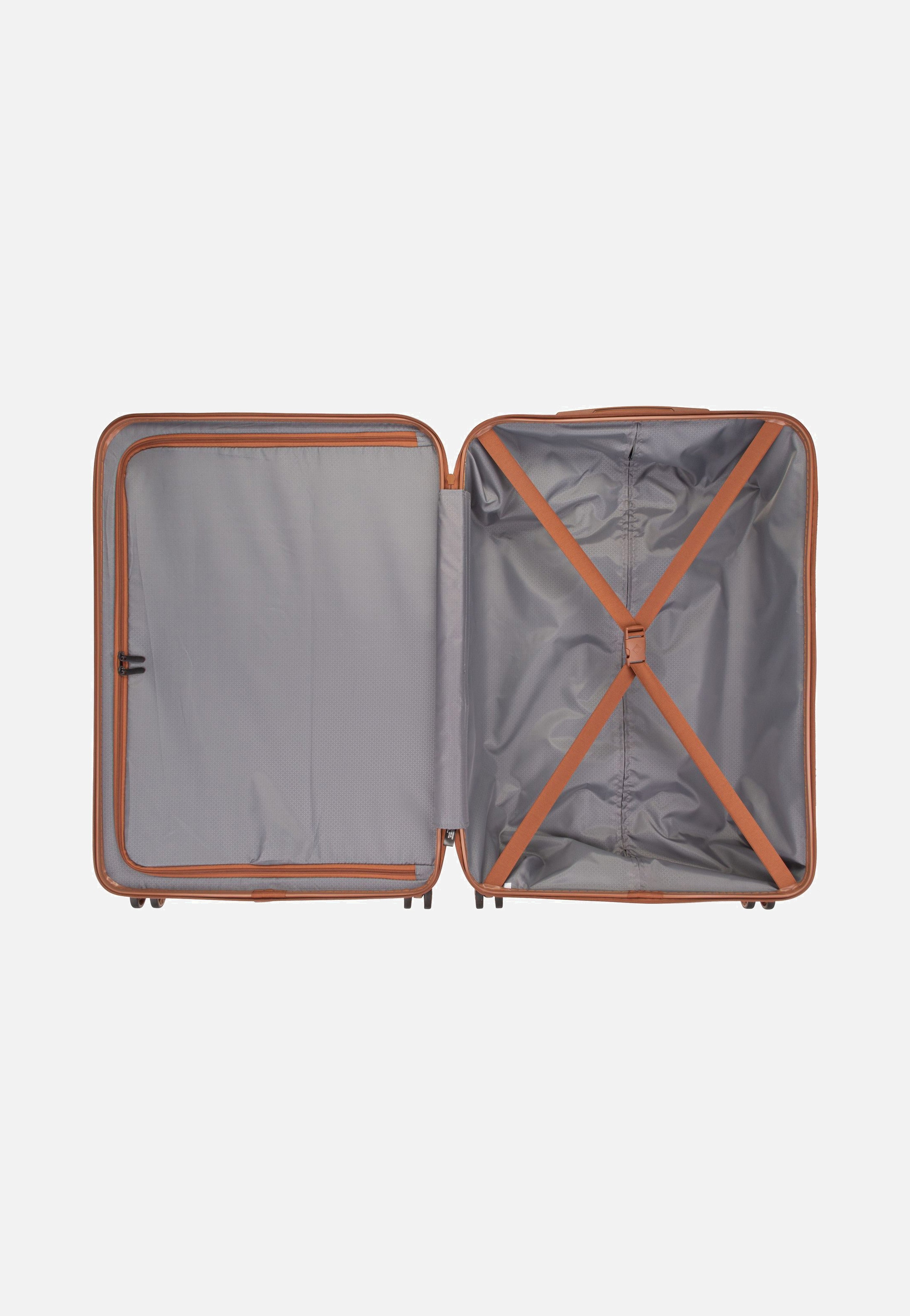 Bali 4w Trolley L Weiss/Cognac - Koffer