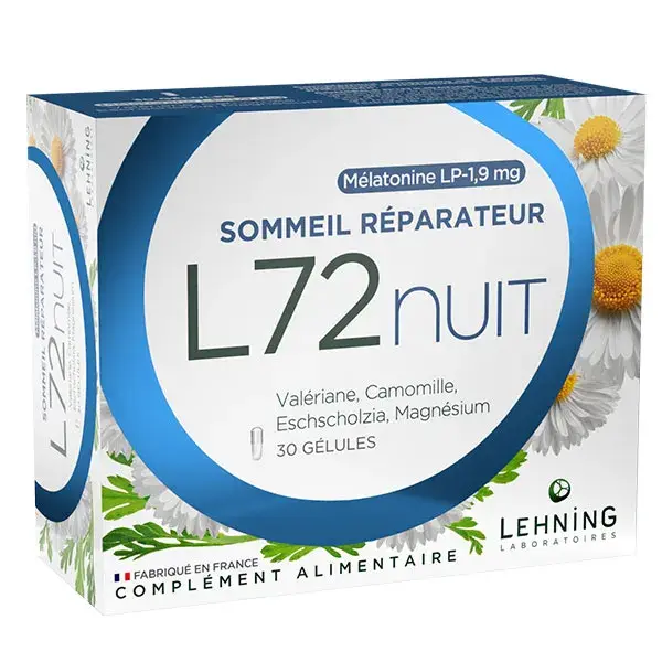 Lehning L72 Melatonina LP 1,9 mg para um Sono Restaurador Noturno - 30 cápsulas
