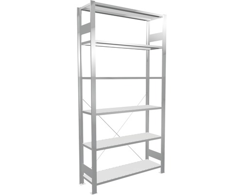 Kantoorstellingkast, basiskast, insteeksysteem MULTIplus85, 200x100x30 cm, RAL 7035 lichtgrijs, draagvermogen 1400 kg