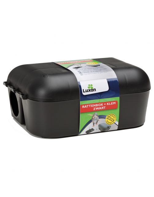 Luxan Rattenbox Met Klem - Ongediertebestrijding - Zwart