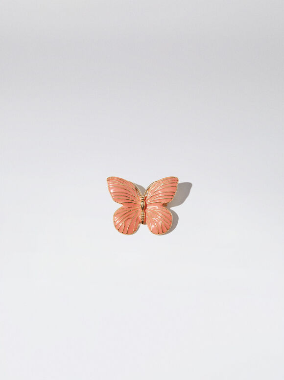 Broche de borboleta - Rosa